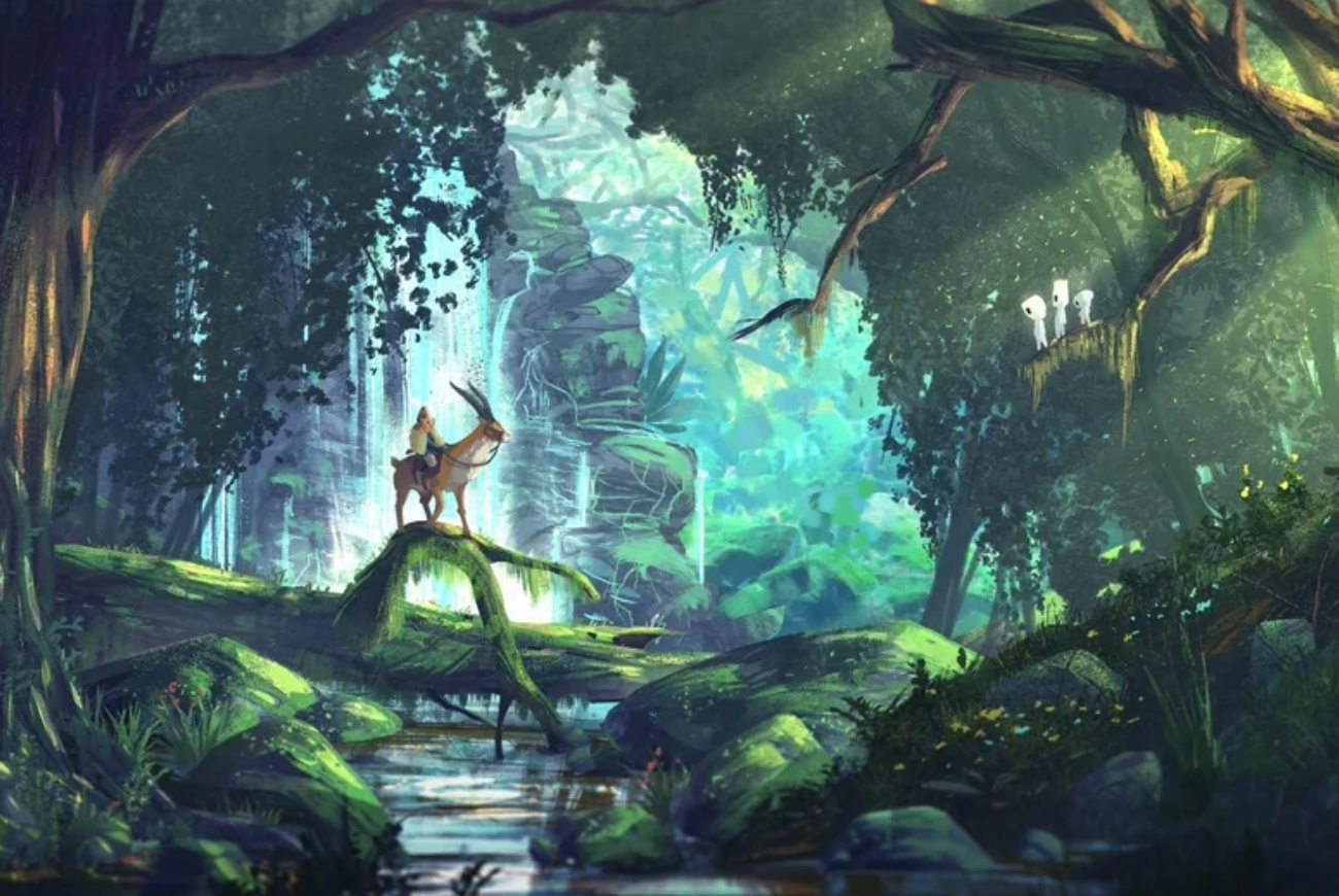 Princess Mononoke background — Cedar Forest