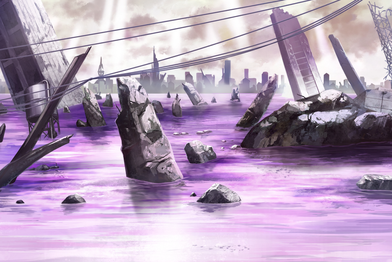Madoka Magica background — Mitakihara City