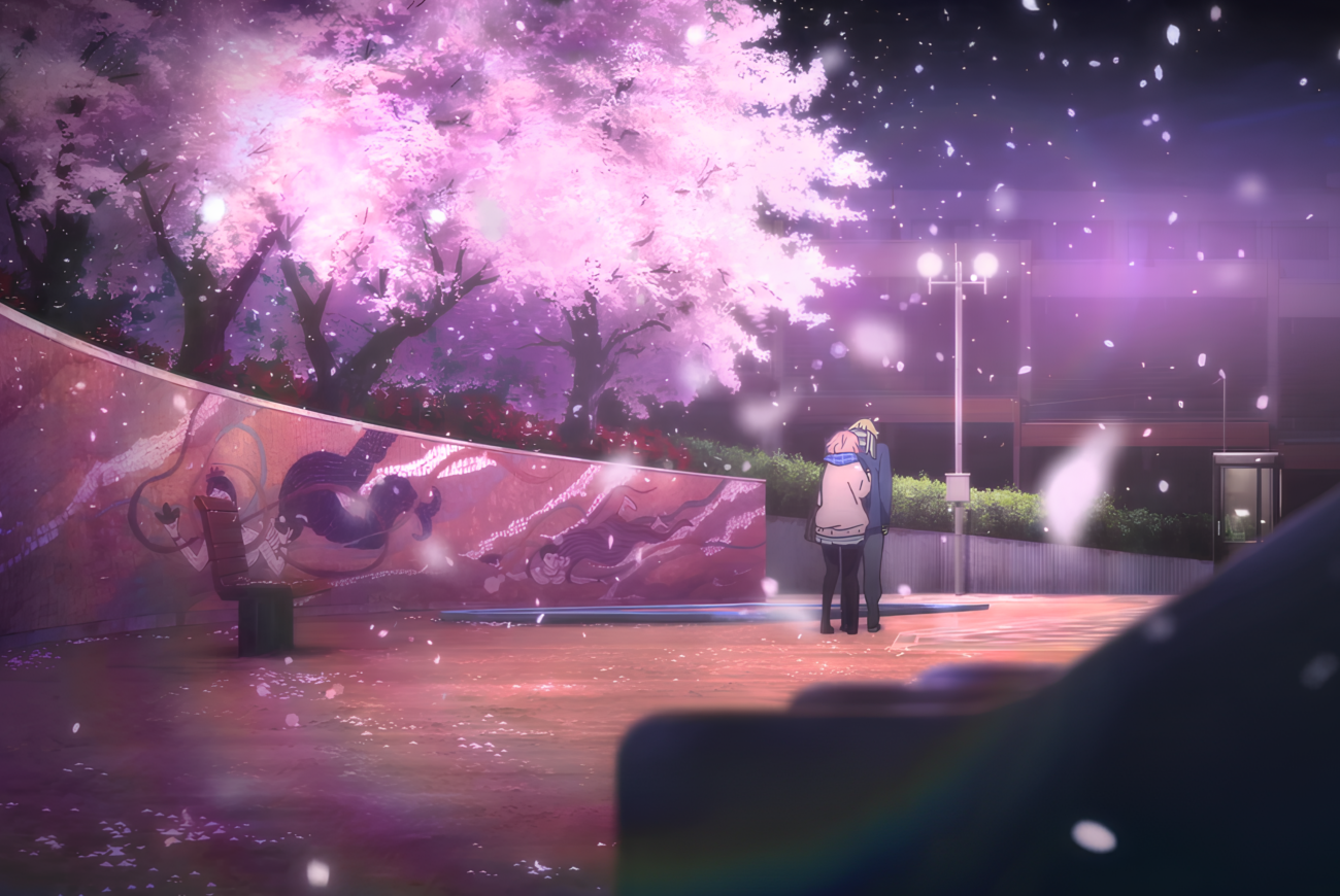 Beyond the Boundary background — Falling Petals