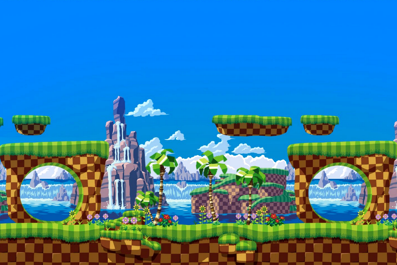 Sonic background — Green Hill
