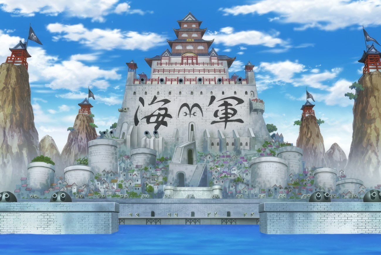 One Piece background — Marineford