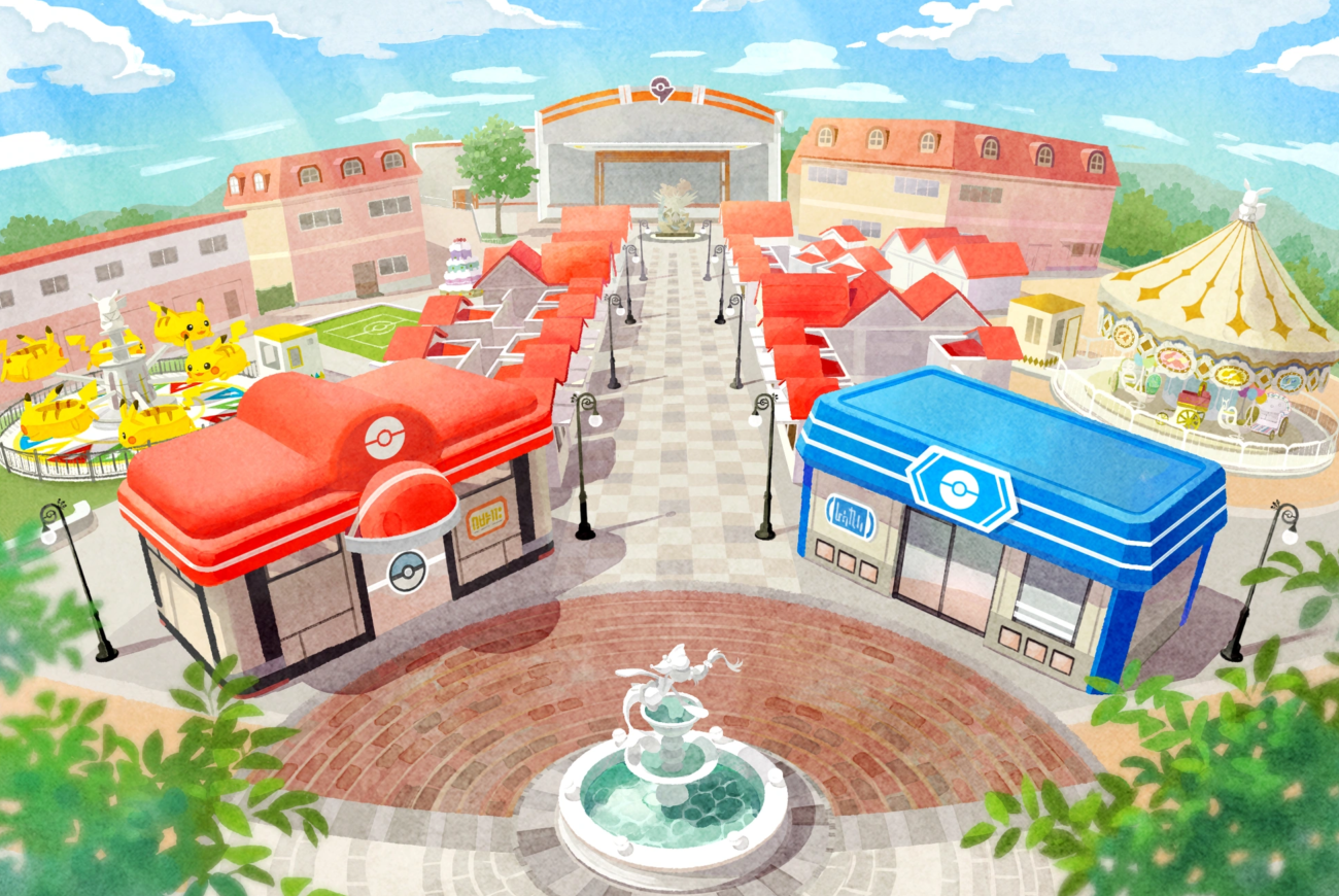 Pokemon Characters background — Kayatsuri Town
