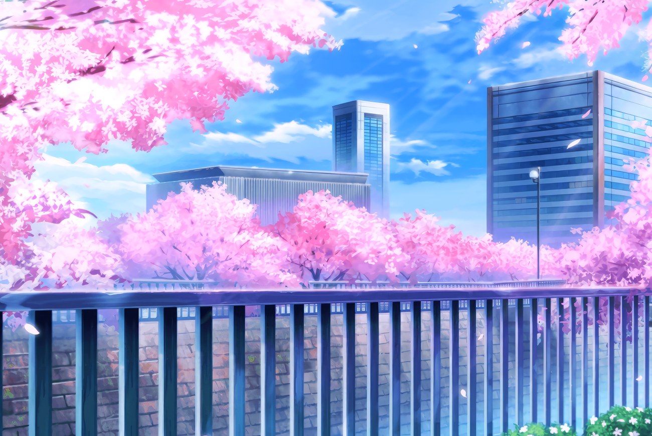 A Silent Voice background — Suimon bridge