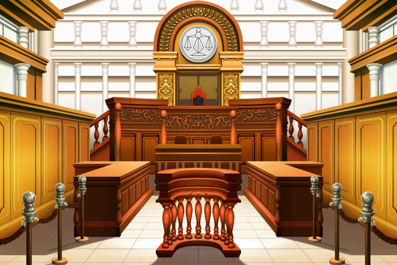 Ace Attorney background — Courtroom
