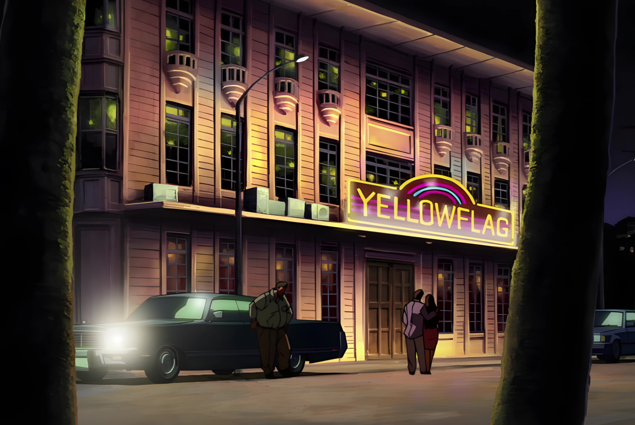 Black Lagoon background — Yellow Flag