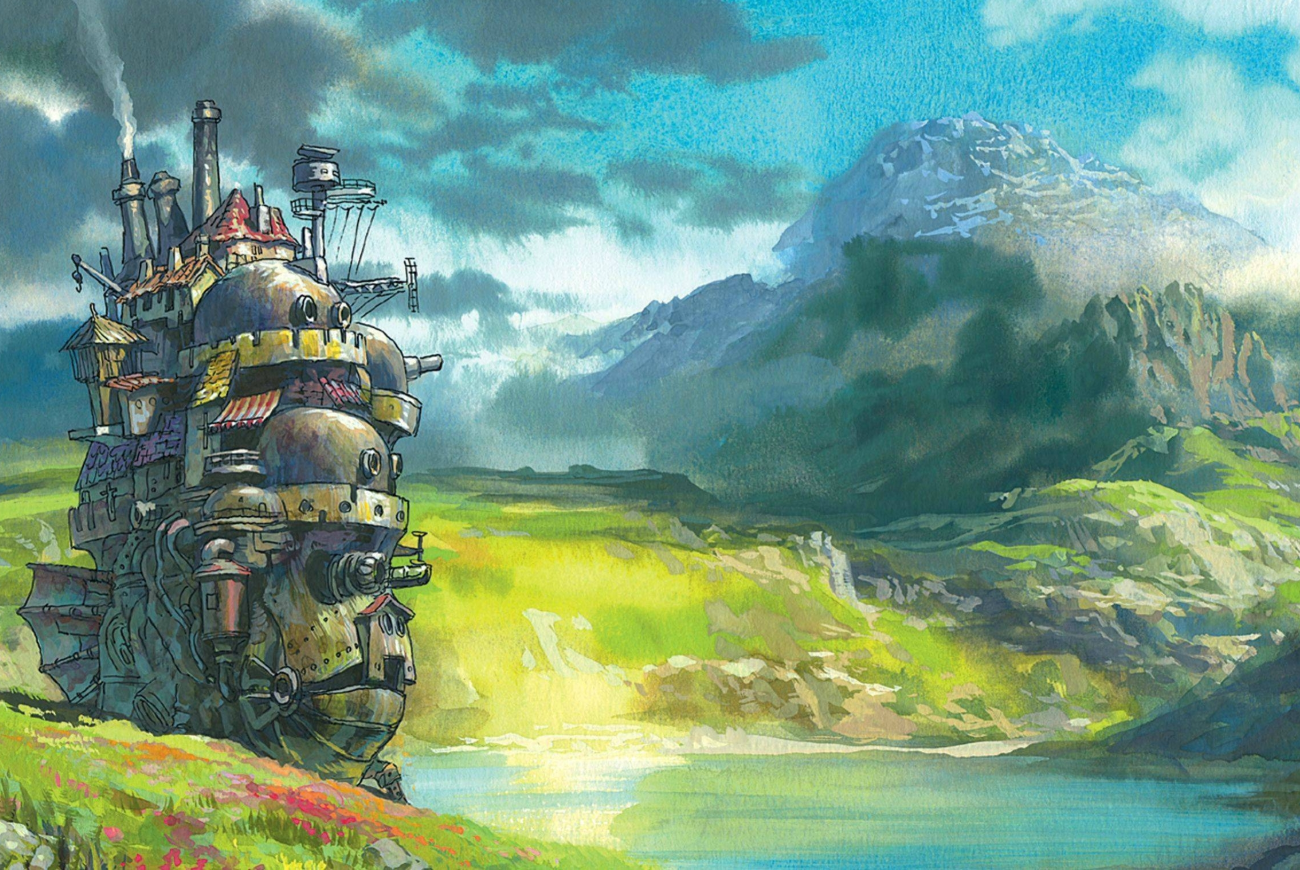 Howl's Moving Castle background — The Moving Castle