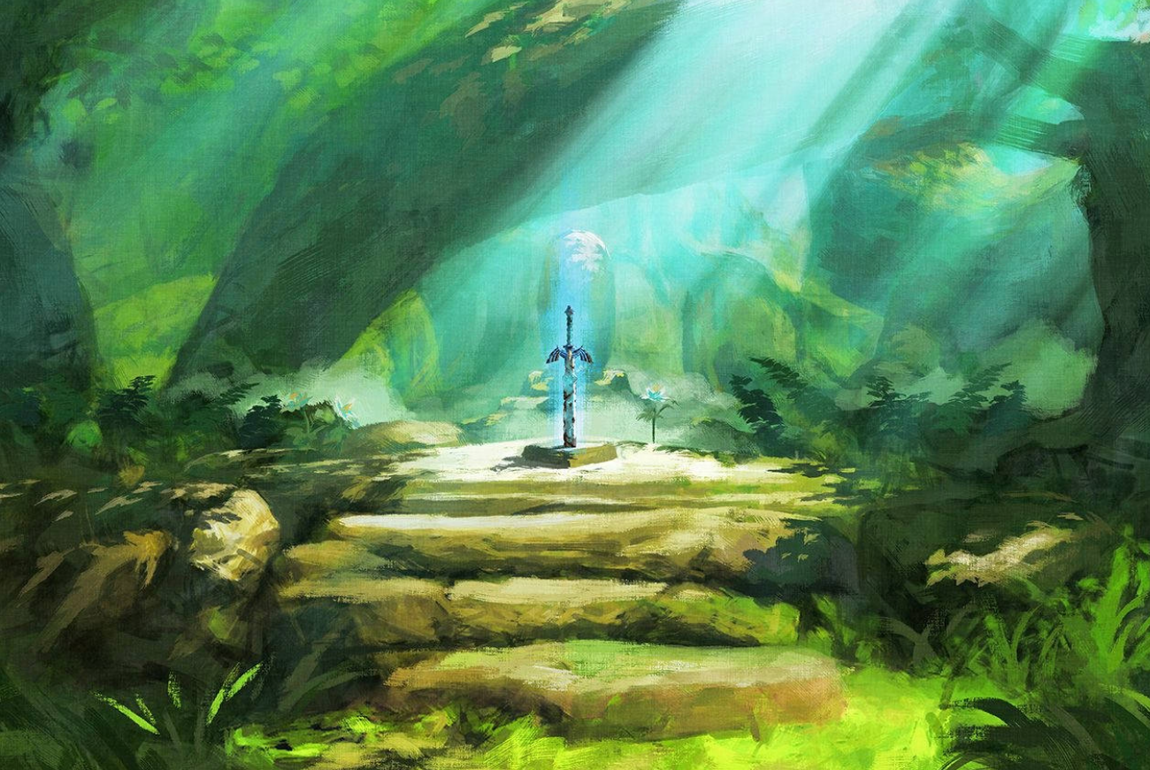 The Legend of Zelda background — Master Sword