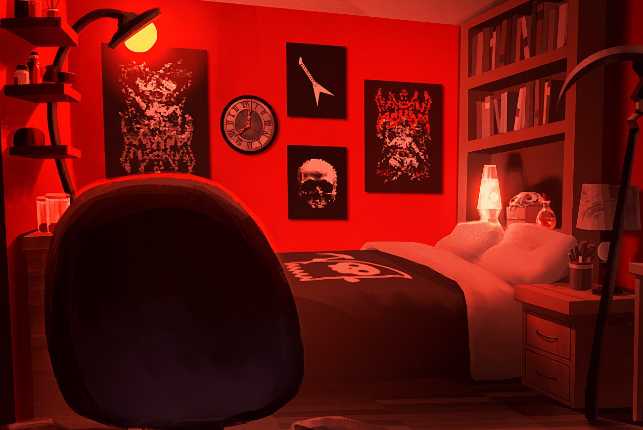 A Date with Death background — Grim's Room