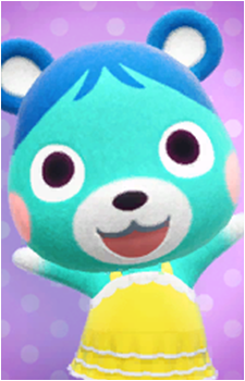 Bluebear — Animal Crossing card artwork