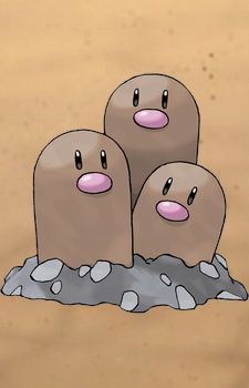 Dugtrio — Pokemon card artwork