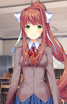 Monika — Doki Doki Literature Club card artwork