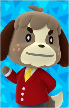 Digby — Animal Crossing card artwork