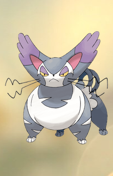 Purugly — Pokemon card artwork