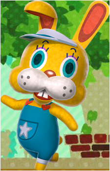 Zipper T Bunny — Animal Crossing card artwork